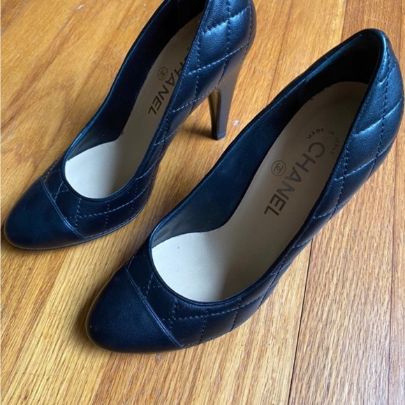 Chanel stilettos quilted leather size 37 - Picture 4 of 6
